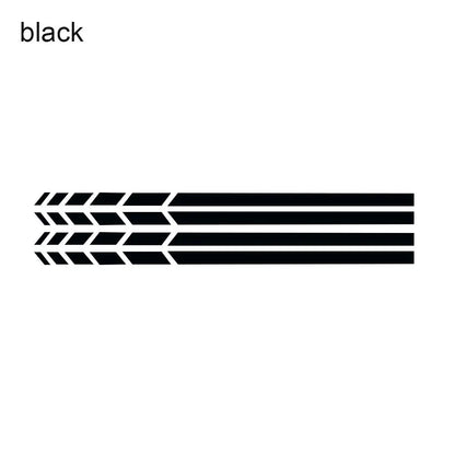 Espelho Retrovisor Side Adesivo, Vinyl Stripe Emblema, Decalque do carro, Acessórios de Decoração do carro, Preto, Branco, Vermelho, Azul, 20x0.7cm, 4pcs por conjunto