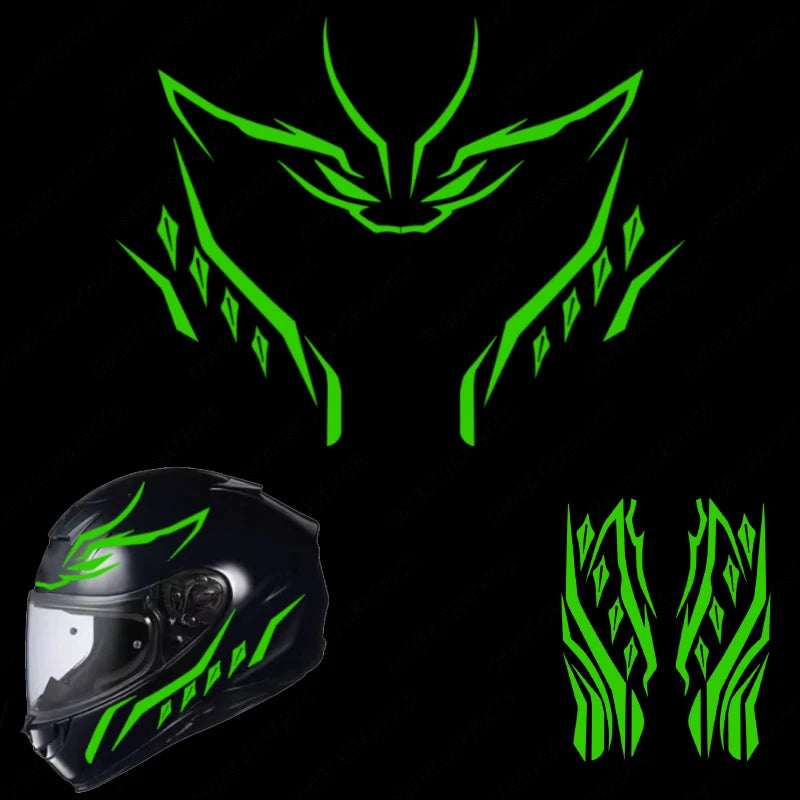 Acessórios de motocicleta adesivos de capacete decoração modificada para amarelo vermelho pantera preta abstrata