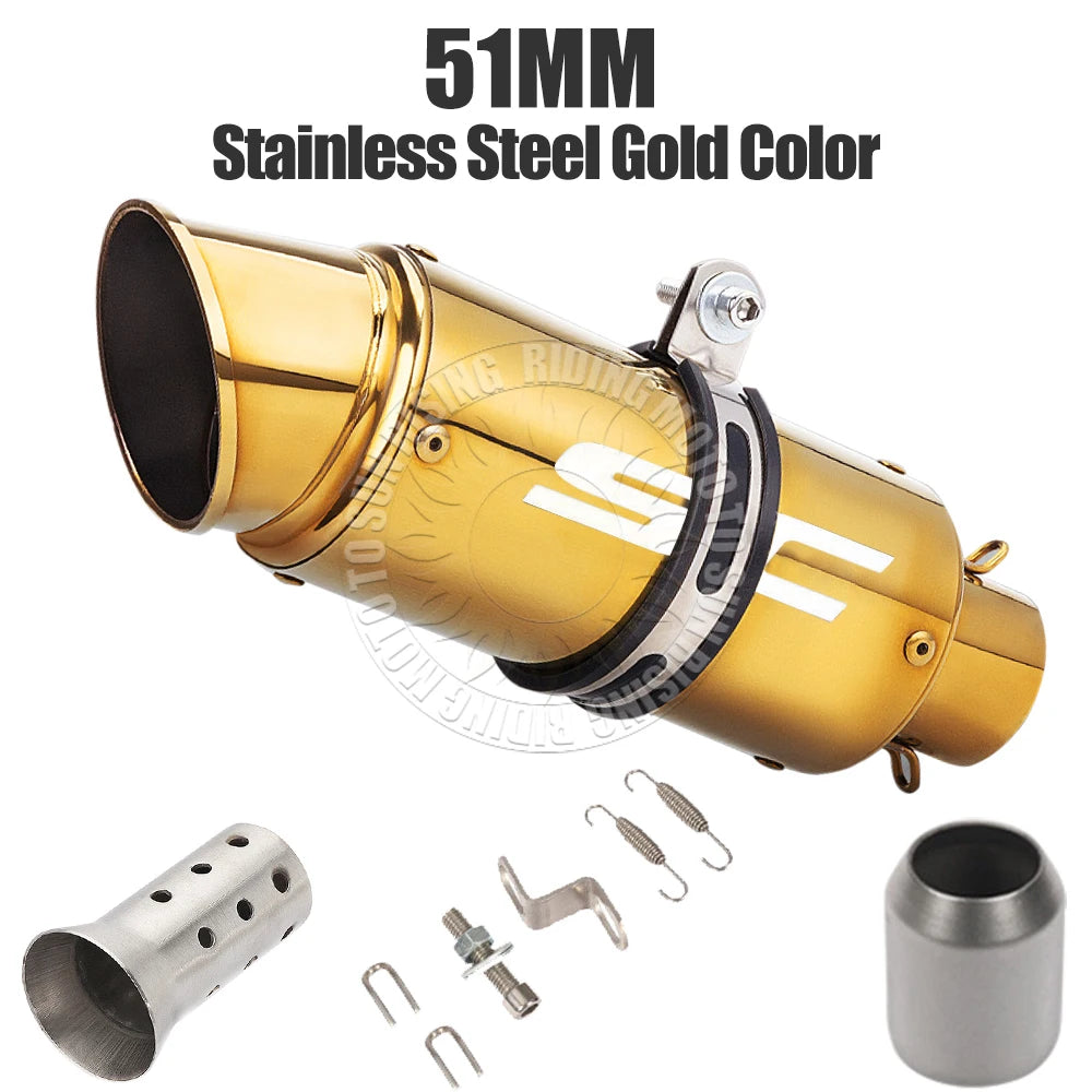 51/60/63mm inoxidável sc moto escape & db assassino para gp projeto de corrida silenciador tubo cauda atualização modificado