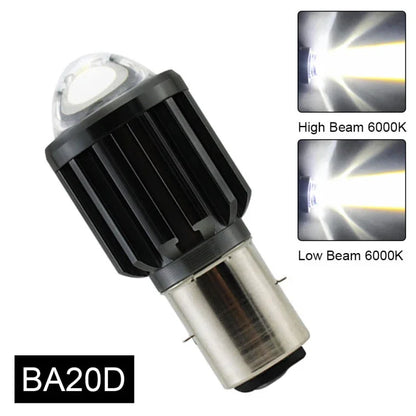 1 pçs 12v de alta qualidade h4/hs1 h6/ba20d 15w led 6 cob lâmpada do farol da motocicleta 1200lm 6000k hi/lo feixe luz branca amarela