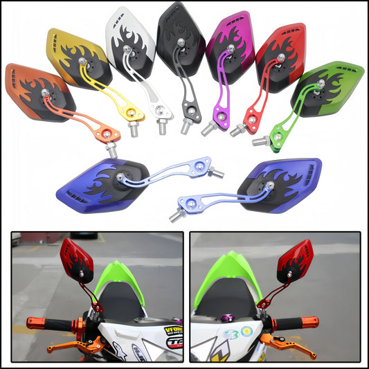 2 Peças de Espelhos Retrovisores Universais para Motocicletas 8mm 10mm para Honda, Suzuki, Yamaha, Acessórios de Modificação para Veículos Elétricos e Scooters