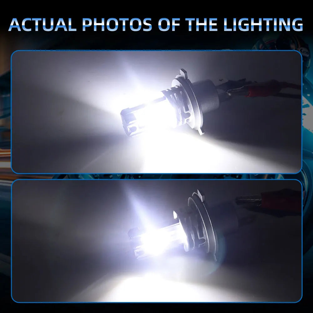 H4 led lâmpadas de farol da motocicleta hi lo feixe moto luzes para yamaha kawasaki suzuki h4 lâmpada led com canbus farol da motocicleta