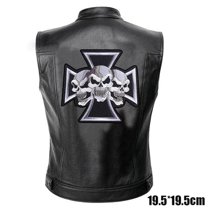 Patches Bordados Grandes para Costurar ou Termocolantes em Couro, Jeans, Roupas, DIY, Motocicleta, Biker, Punk