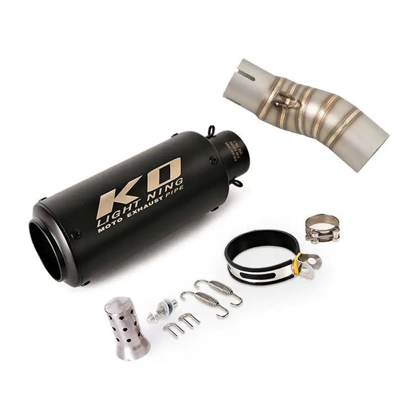 Tubo de escape para motocicleta CFMOTO, aço inoxidável, deslizamento, DB Killer removível, Escape Mid Link, DB Killer, 51mm, 2022 a 2024