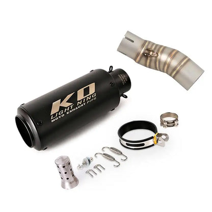 Tubo de escape para motocicleta CFMOTO, aço inoxidável, deslizamento, DB Killer removível, Escape Mid Link, DB Killer, 51mm, 2022 a 2024