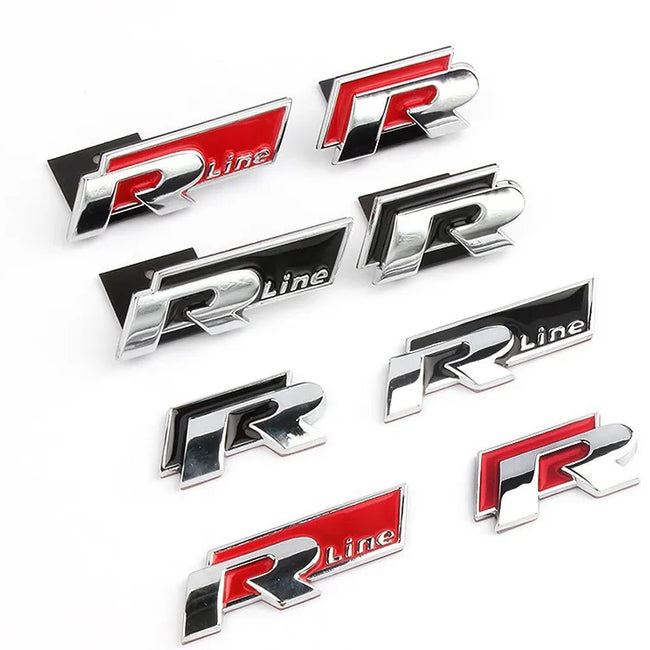 Novo adesivo esportivo de metal 3d, adesivo corporal para volkswagen golf r rline tiguan touareg polo gti cc passat r36 scirocco