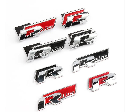 Novo adesivo esportivo de metal 3d, adesivo corporal para volkswagen golf r rline tiguan touareg polo gti cc passat r36 scirocco