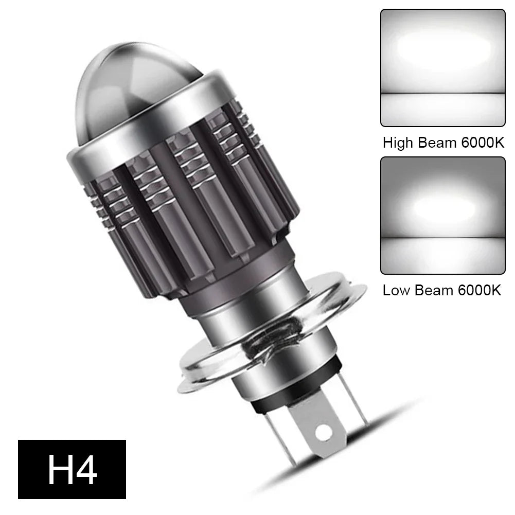 1 pçs 12v de alta qualidade h4/hs1 h6/ba20d 15w led 6 cob lâmpada do farol da motocicleta 1200lm 6000k hi/lo feixe luz branca amarela