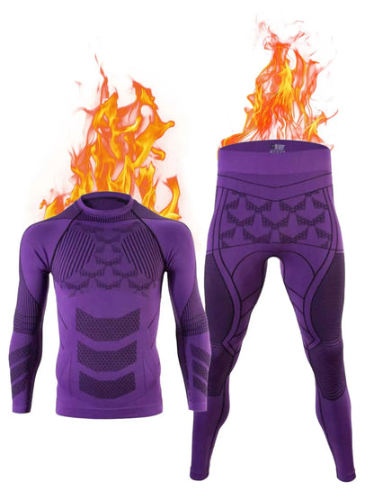 Roupa íntima térmica para homens, conjunto de moletom longo com camada de base forrada de lã e parte superior inferior