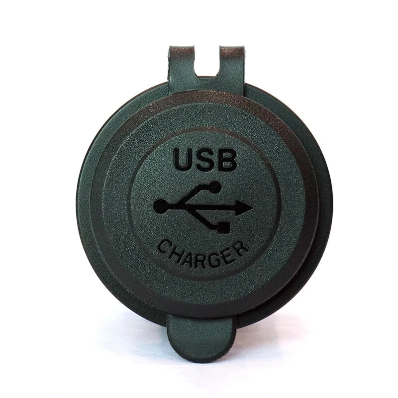 Quick Charge Dual USB Ports Car Charger Waterpoof Fast Charging Socket Power Outlet with LED Light for Motorcycle Car Charge