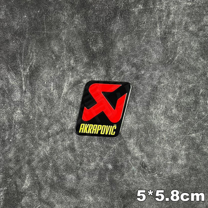 Adesivos de Metal para Escapamento de Motocicleta Akrapovic, Emblemas de Alumínio, Decalques de Logotipo para Silenciador de Moto, Acessórios para Motocicletas