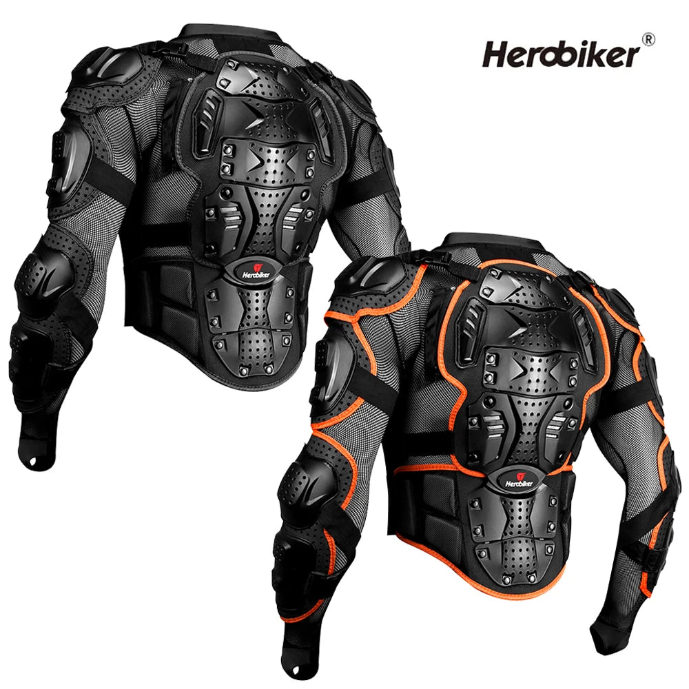 Herobiker jaqueta de motocross para homens, armadura corporal, equitação proteção, Bike Riding, S-5XL