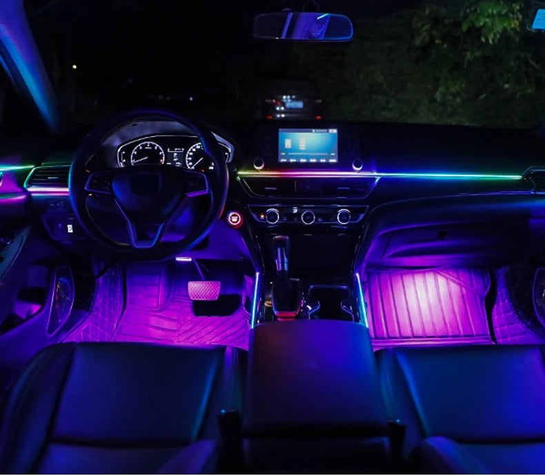 18 in 1 Symphony RGB Atmosphere Light Parts 20CM 35CM 75CM 110CM Light Strip Speaker Foot Lamp storage Light Main Sub Controller