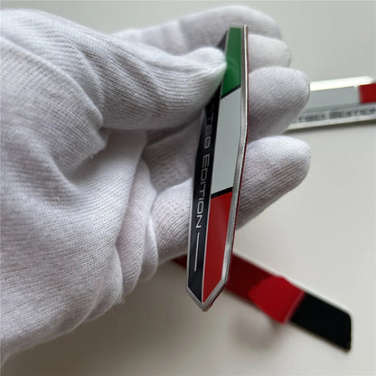 Edição limitada bandeira nacional da itália emblema adesivo de alumínio emblema do porta-malas traseiro adesivo para-choque decalque corporal emblema do carro