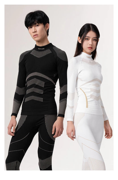 Copozz mulheres homens 3a antimicrobiano esqui roupa interior térmica fitness treino ginásio snowboard esporte pressão suporta quente longo johns