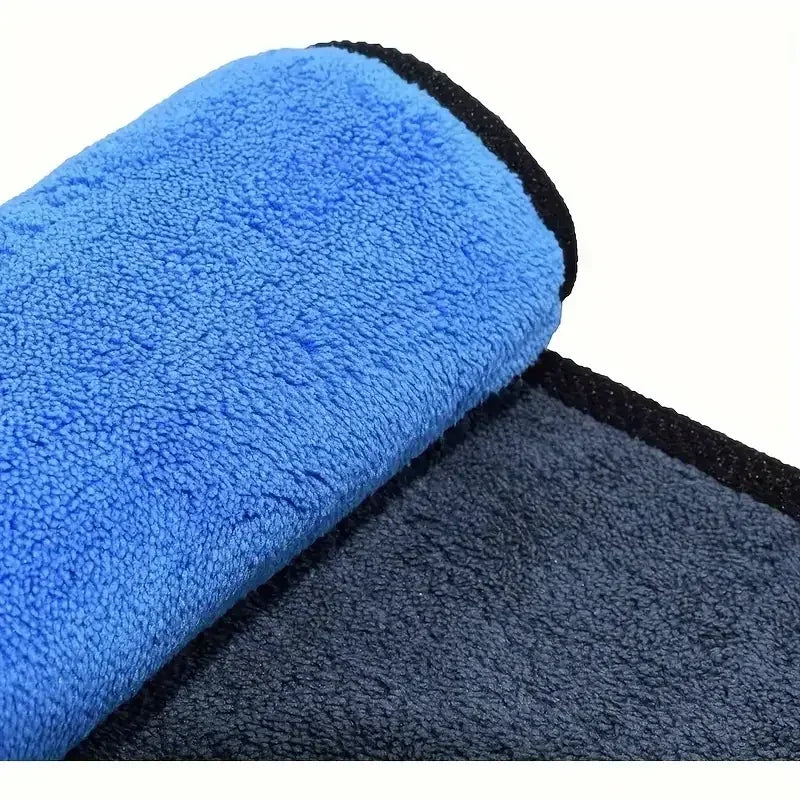Toalha de microfibra para lavagem de carro, 1-4 peças, macia, secagem rápida, espelhos, limpeza, panos de limpeza de camada dupla para casa, 500gsm