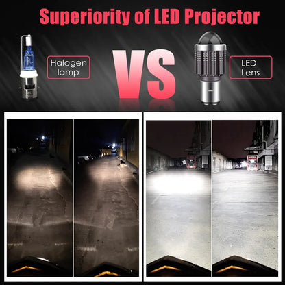 1 pçs 12v de alta qualidade h4/hs1 h6/ba20d 15w led 6 cob lâmpada do farol da motocicleta 1200lm 6000k hi/lo feixe luz branca amarela
