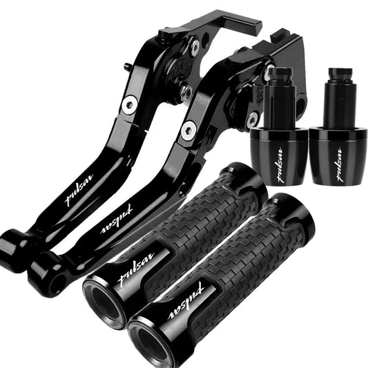 Alavanca de freio de embreagem dobrável ajustável para motocicleta, Grips do guidão termina, Bajaj Pulsar 200 NS, 200 RS, 200 A, 2021 2022 2023 2024