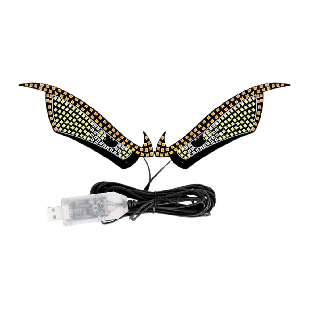 Car LED Decorative Lights Creative RGB Dynamic Truck Devil Eye Light LED Display Multi-Mode Demon Eye Waterproof Dustproof Light