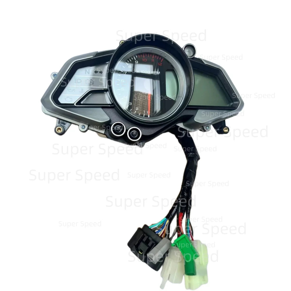 Medidor digital led velocímetro medidor odômetro da motocicleta para bajaj pulsar 200 rs dt402408