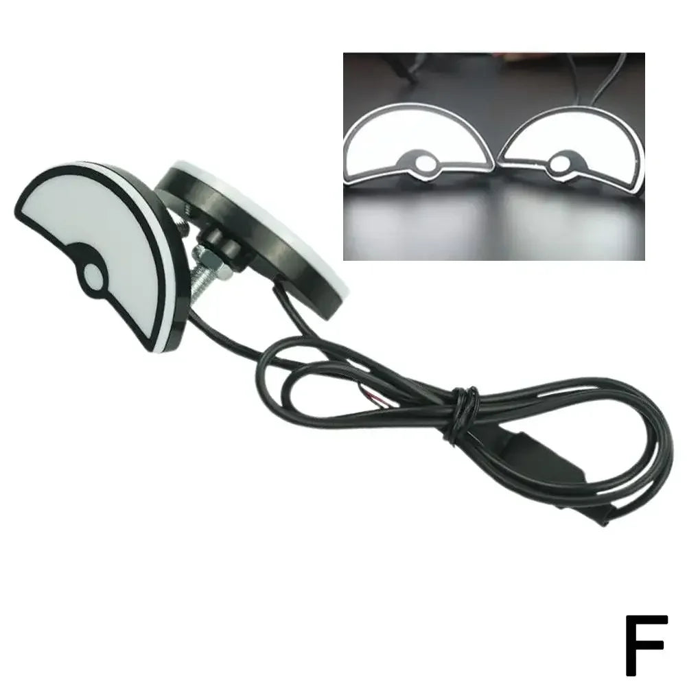 2Pcs LED Devil Eyes Light Demon Eyes Headlight Motorcycle Mini Turn Signal Flasher Tail Lamp Auto Decoration Lights Accessories