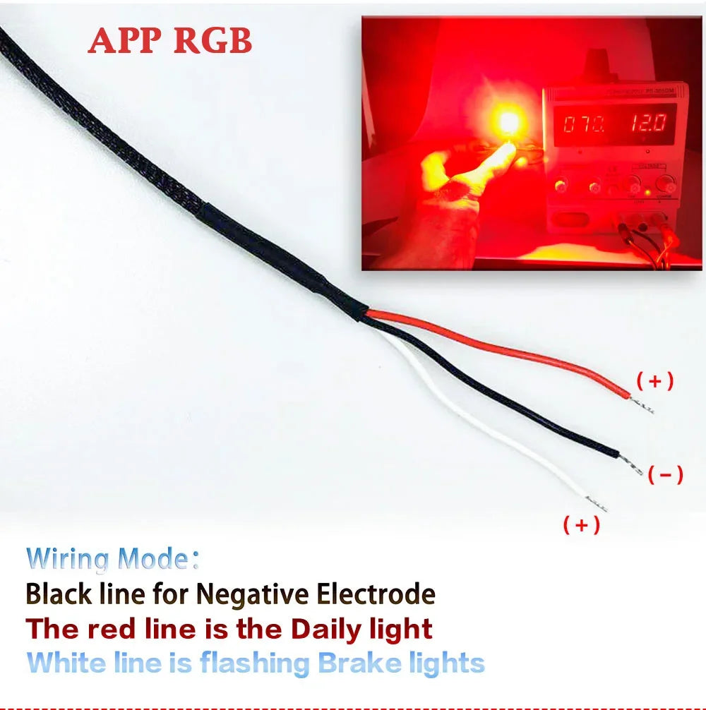 Car Led Devil Eye LED Bluetooth-compatible APP RGB Demon Evil Eyes DRL 2.5 Headlights Motorcycle Mini Projector Lens Accessories