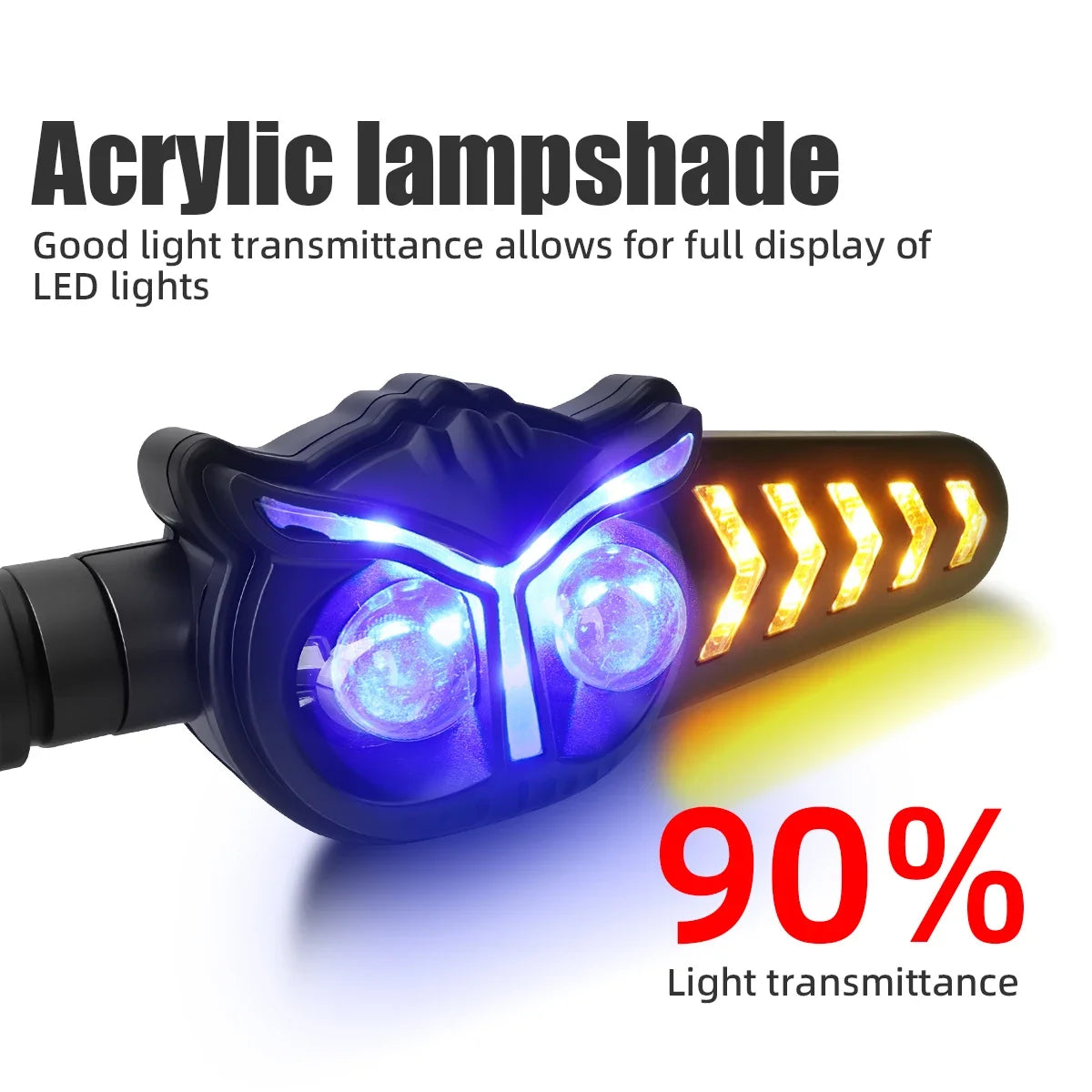 Luz de Sinalização LED para Motocicleta 2PCS 12V 24V, Lâmpada Indicadora de Pisca Segura, Lâmpada de Freio Traseira, Lâmpada Decorativa DRL para YAMAHA Honda