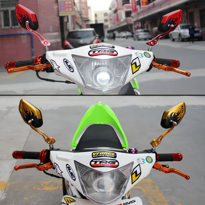 2 Peças de Espelhos Retrovisores Universais para Motocicletas 8mm 10mm para Honda, Suzuki, Yamaha, Acessórios de Modificação para Veículos Elétricos e Scooters