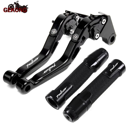 Motocicleta dobrável extensível cnc moto ajustável alavancas de freio embreagem handbar final apertos apto para bajaj pulsar 200 ns/200 rs/200 a