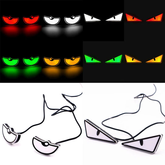 2PCS Motorbike Triangle Devil's Eye Pair Flash Light Modification Winking Eye Animation Led Display Motorbike Accessories