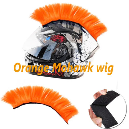 Personalidade criativa motocicleta capacete elétrico decoração mohawk peruca de cabelo moto capacete acessórios adesivos estilo cosplay