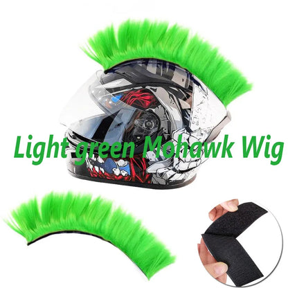 Personalidade criativa motocicleta capacete elétrico decoração mohawk peruca de cabelo moto capacete acessórios adesivos estilo cosplay