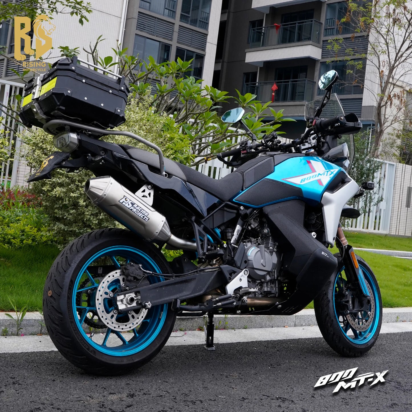 Para CFMOTO 800MTX 800MT-X 2026: Sistema Completo de Escape para Motocicleta com Silenciador, Tubo Intermediário e Ponteira Modificada Slip-On com DB Killer