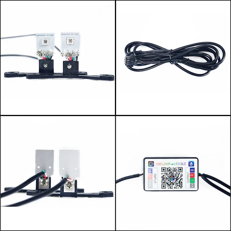 Car Led Devil Eye LED Bluetooth-compatible APP RGB Demon Evil Eyes DRL 2.5 Headlights Motorcycle Mini Projector Lens Accessories