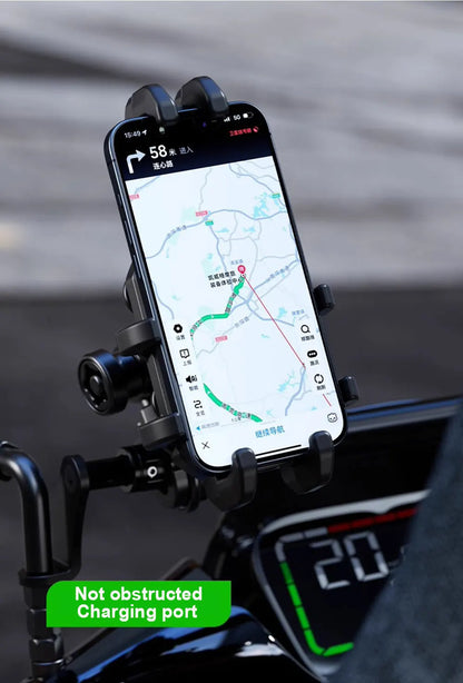 Suporte do telefone da motocicleta de alta qualidade moto e guiador da bicicleta instalar suporte do telefone móvel anti-shake motos suporte de navegação