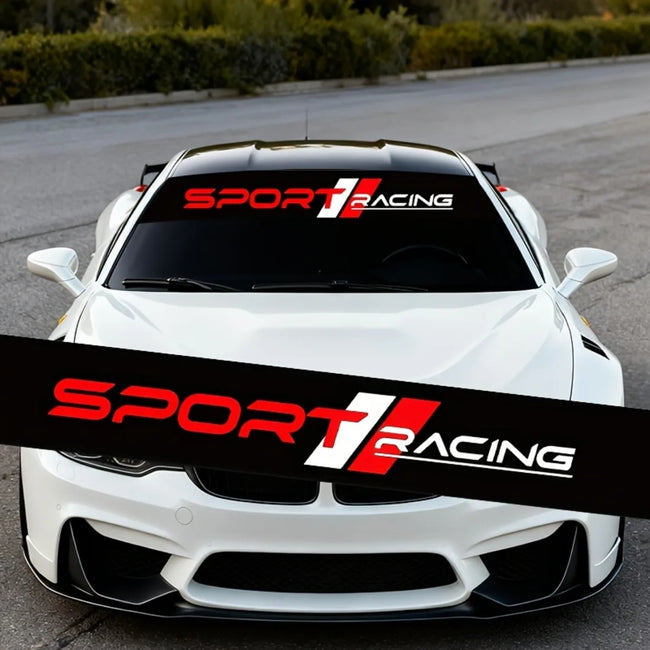 Adesivo de Vinil Impermeável para Para-brisa de Carro Esportivo, Decalque para Carro e Caminhão, Decoração Esportiva