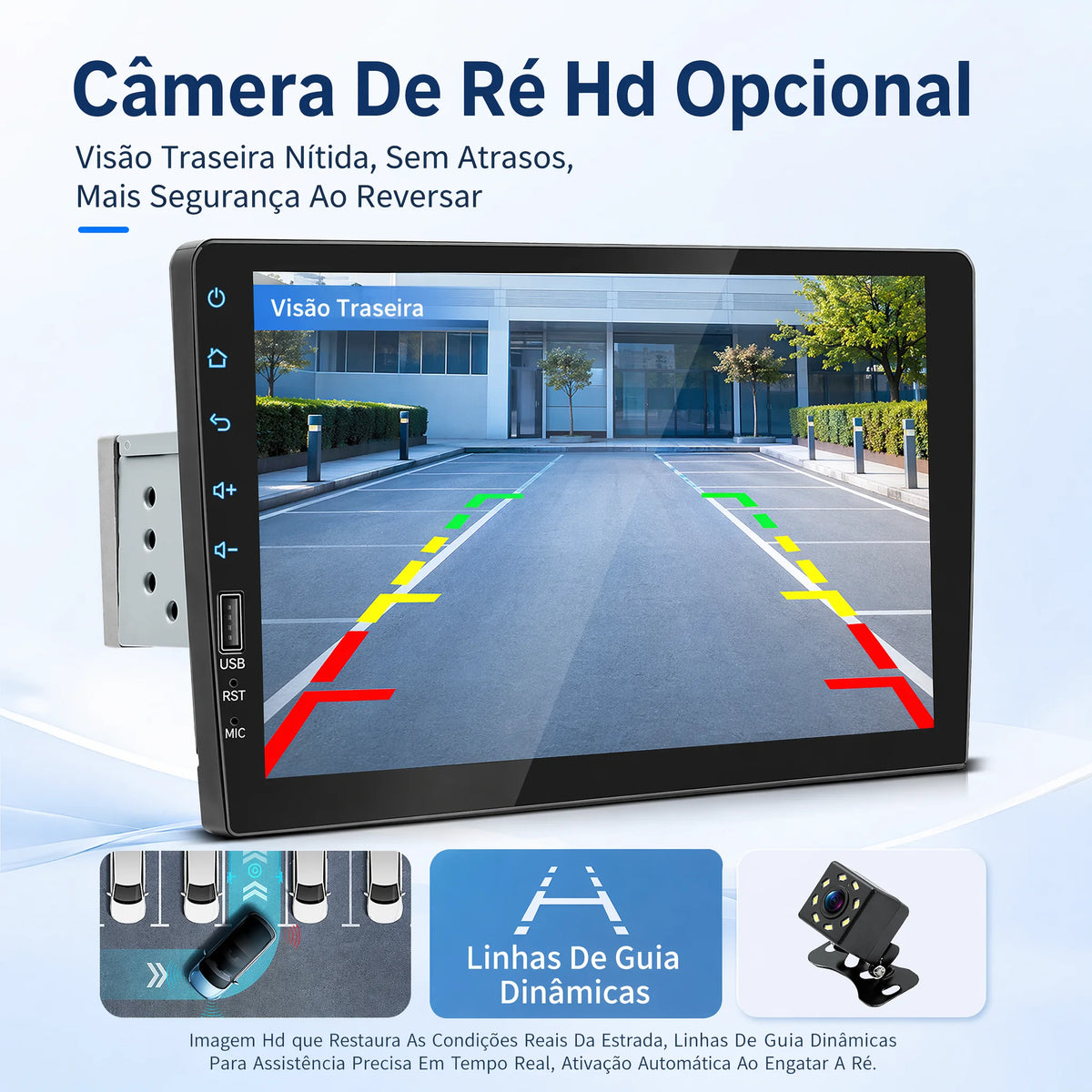 ESSGOO Rádio Estéreo Automotivo MP5 de 9 Polegadas 1 DIN com Bluetooth, Espelho Link, Receptor FM e Reprodutor Multimídia
