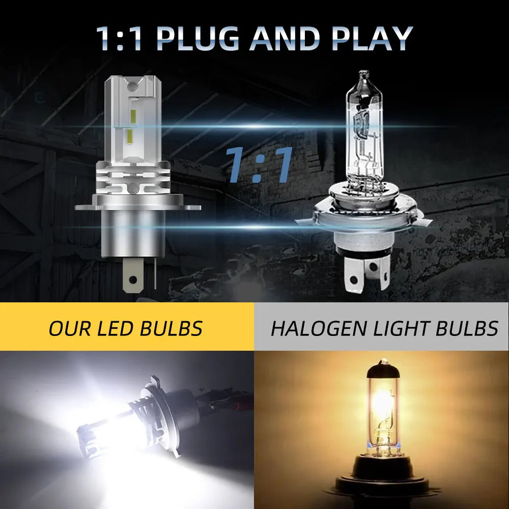H4 led lâmpadas de farol da motocicleta hi lo feixe moto luzes para yamaha kawasaki suzuki h4 lâmpada led com canbus farol da motocicleta