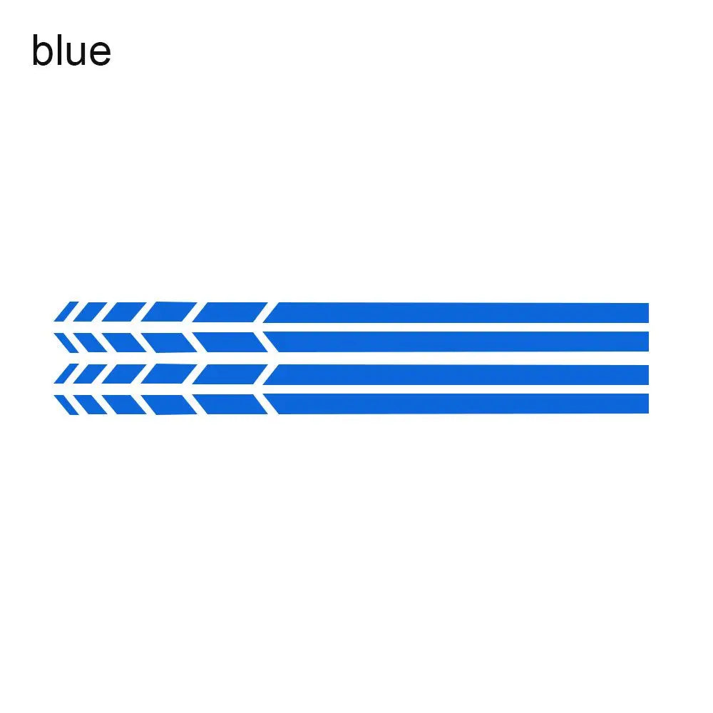 Espelho Retrovisor Side Adesivo, Vinyl Stripe Emblema, Decalque do carro, Acessórios de Decoração do carro, Preto, Branco, Vermelho, Azul, 20x0.7cm, 4pcs por conjunto