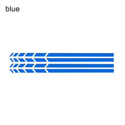 Espelho Retrovisor Side Adesivo, Vinyl Stripe Emblema, Decalque do carro, Acessórios de Decoração do carro, Preto, Branco, Vermelho, Azul, 20x0.7cm, 4pcs por conjunto