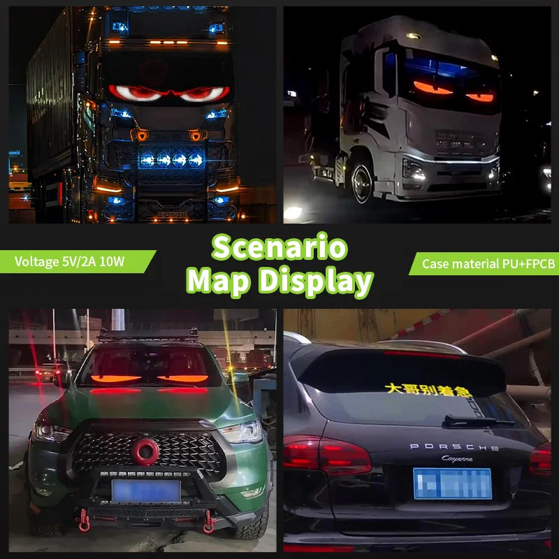 Programmable LED Matrix Pixel DC 5V RGB LED Car Sign Animation Panel DIY Bluetooth App Control LED Panel Flexible Display Light