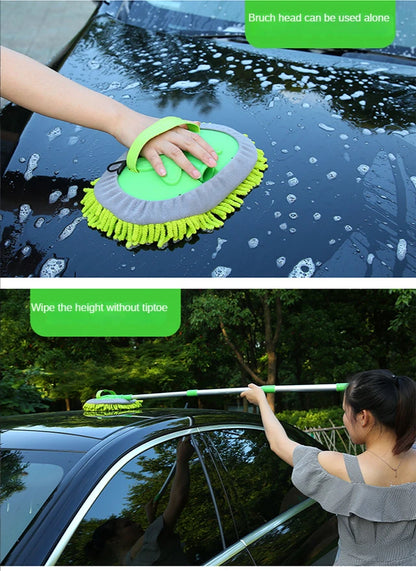 Escova de limpeza de carro detalhando ajustável super absorvente escova de lavagem de carro telescópica alça longa esfregão de limpeza acessórios automotivos