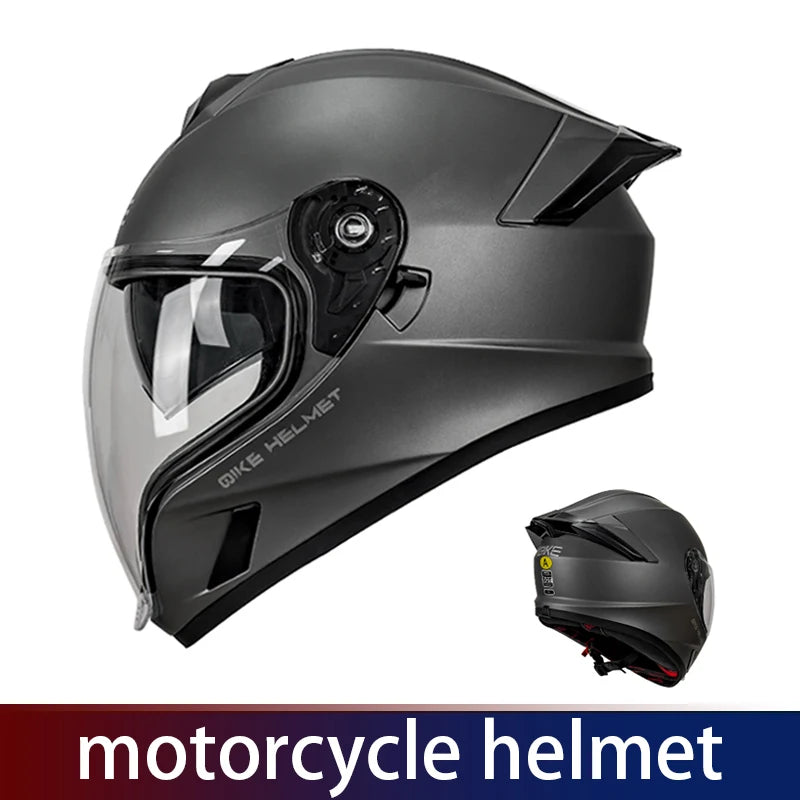 Capacete para Motocicleta, Capacete Aberto, com Viseira Dupla para Homens e Mulheres, Capacete de Inverno para Todas as Condições Climáticas, Certificação 3C e DOT