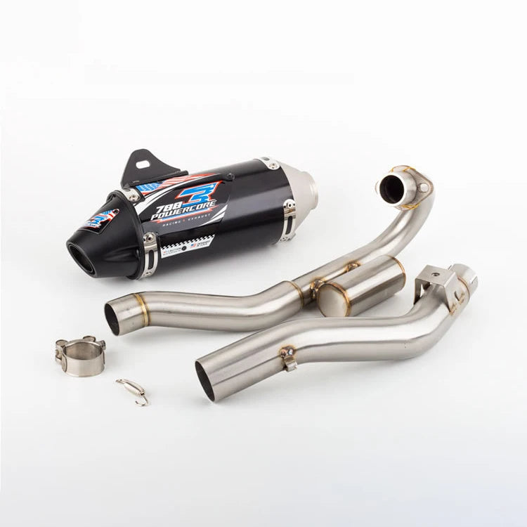 Para honda crf150 crf230 crf250 dirt bike acessório de escape 45mm fora de estrada silenciador de escape da motocicleta com tubo de ligação dianteira