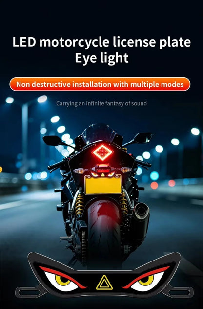 Luz LED Multifuncional à Prova d'Água, Luzes Coloridas, Decoração Modificada para Motocicletas, Luz Traseira Universal para Placa de Motocicleta