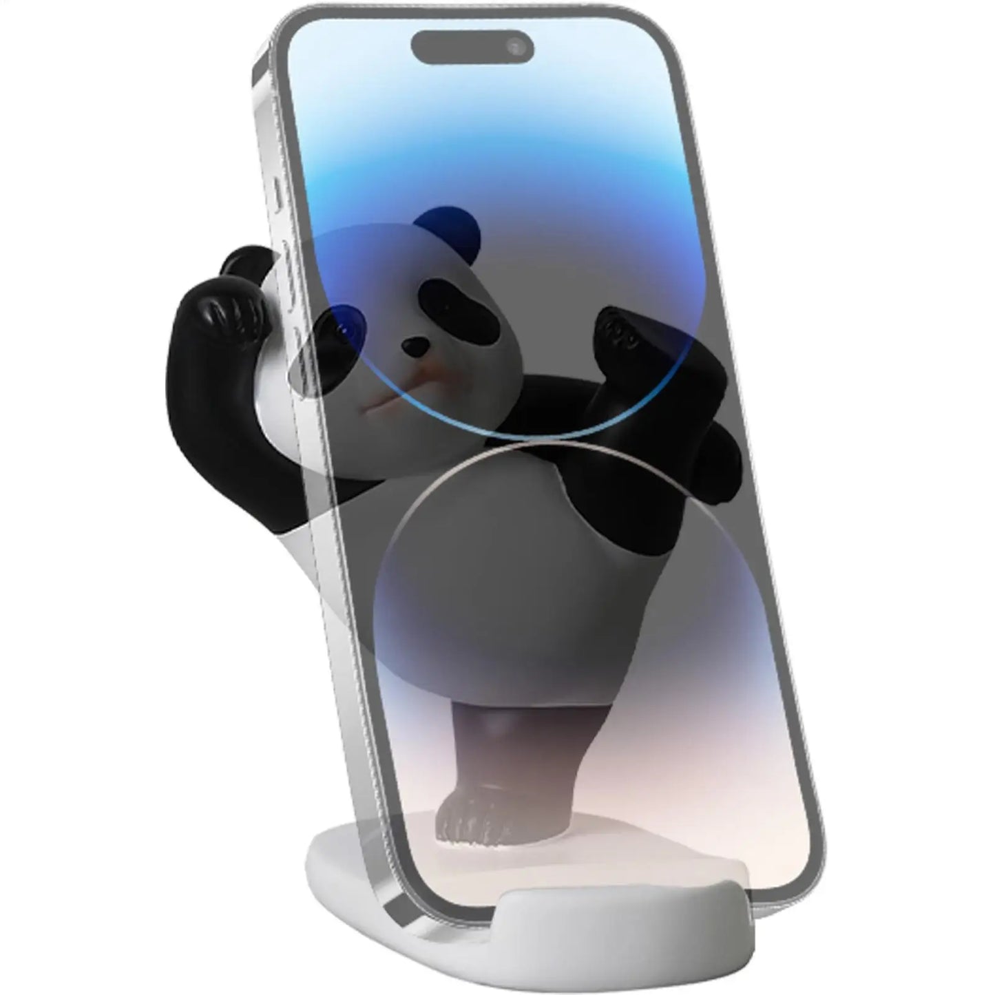 Suporte de Celular Universal Criativo em Forma de Panda para Decoração de Mesa de Escritório em Casa