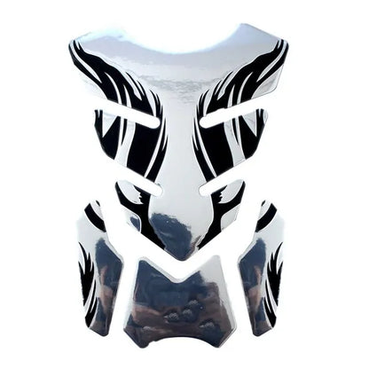 1pc Motocicleta Tankpad Adesivo Fishbone 3D Tank Pad Adesivos Oil Gás Protector Cover Decoração Flame Motocicleta Acessórios