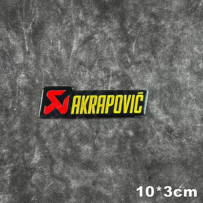 Adesivos de Metal para Escapamento de Motocicleta Akrapovic, Emblemas de Alumínio, Decalques de Logotipo para Silenciador de Moto, Acessórios para Motocicletas