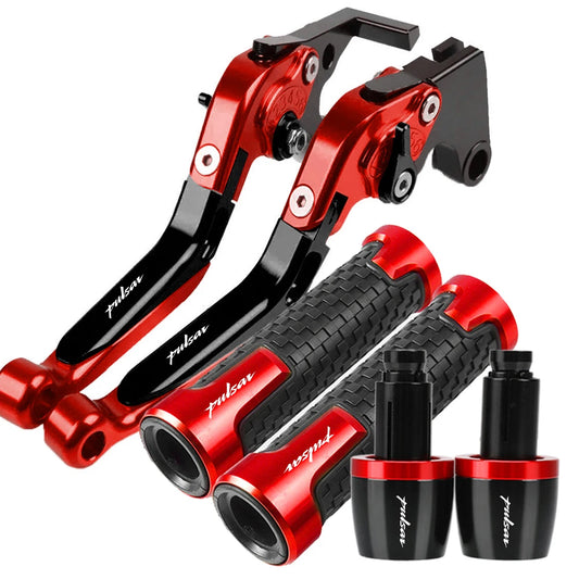 Alavanca de freio de embreagem dobrável ajustável para motocicleta, Grips do guidão termina, Bajaj Pulsar 200 NS, 200 RS, 200 A, 2021 2022 2023 2024