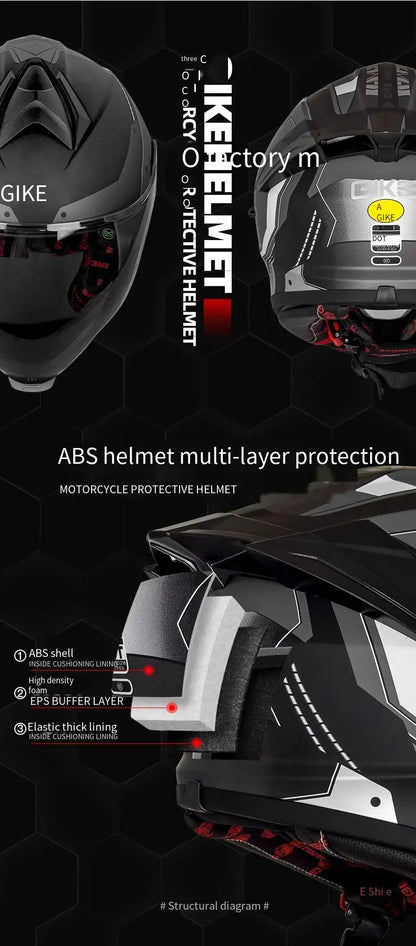 Capacete para Motocicleta, Capacete Aberto, com Viseira Dupla para Homens e Mulheres, Capacete de Inverno para Todas as Condições Climáticas, Certificação 3C e DOT